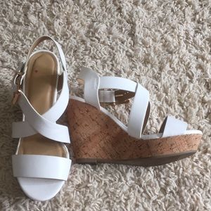 White + Cork Wedges
